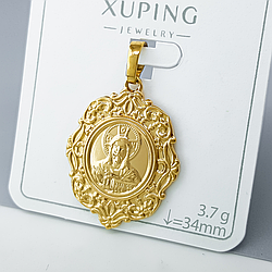 Ладанка "Ісус Христос" з візерунком, медичне золото Xuping 18К