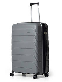 Валіза велика L поліпропілен сіра 76х51х29+5/115л/4.6кг/Snowball 33603