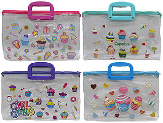 Папка (2 шт.) портфель ПВХ прозора "Смаченята" 28*39см 30 мкм