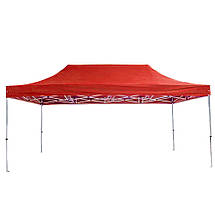 Розсувний шатер 3*6 м посилений, білий каркас, Червоний, фото 4