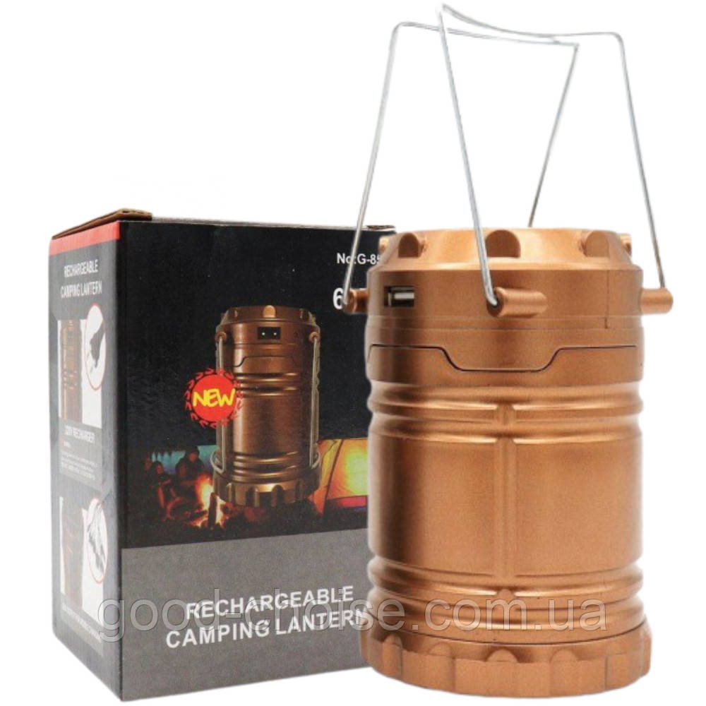 Підвісний ліхтар з повербанком від акумулятора, G-85 / LED світильник для кемпінгу / Ліхтарик для дому, фото 1
