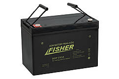 AGM акумулятор Fisher 12V 90Ah, якісний тяговий акумулятор Fisher 90А/г