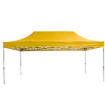 Розсувний шатер 3*4,5 м посилений, білий каркас, Жовтий, фото 4