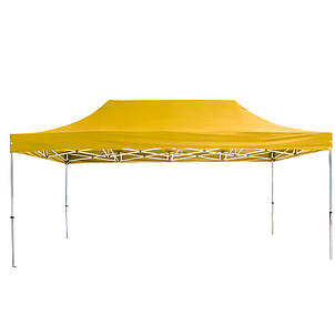 Розсувний шатер 3*6 м посилений, білий каркас, Жовтий, фото 2
