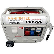 Бензиновий 2-3х фазний 4-х тактний генератор мідна обмотка на колесах Pramatec PS9000 3 кВт, фото 6