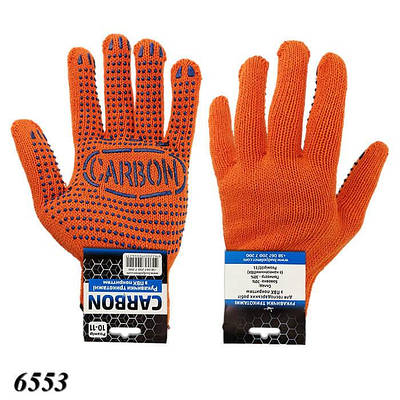 Рукавиці робочі CARBON Помаранчевий (10шт)