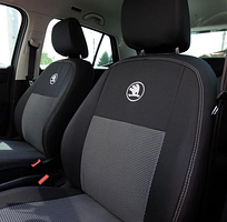 Чохли Skoda Fabia 2004-2007 (хетчбек) (задня спинка та сидіння цільні; 4 підголівники)