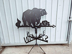 Флюгер Ведмідь, флюгер на дах з металу 2 мм.