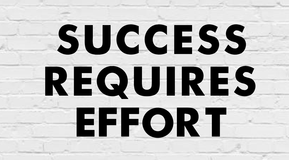 Гірлянда фігурна "Success Requires Effort" чорний картон