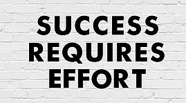 Гірлянда фігурна "Success Requires Effort" чорний картон