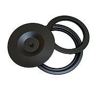 Система під відро для сміття чорна, кругле вбудоване в стільницю люк із неіржавкої сталі врізне