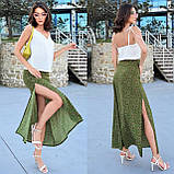 Стильний літній костюм зі спідницею новинка 2024, фото 2