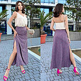 Стильний літній костюм зі спідницею новинка 2024, фото 4