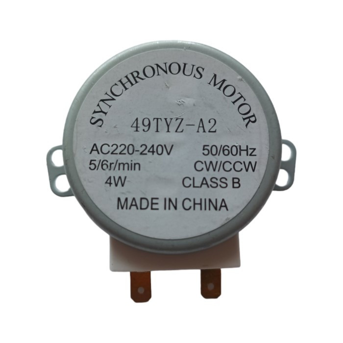 Двигун тарілки, Моторчик мікрохвильової печі 49TYZ-A2 (MDS-4A) 220В, фото 1