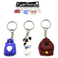 Брелок гумовий, 4 см, "Звірі", Арт.54339