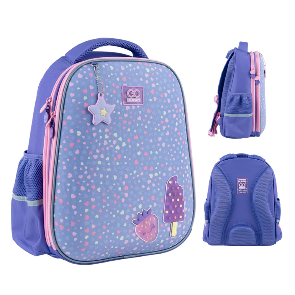 Рюкзак шкільний напівкаркасний GoPack Education (ортопедичний, зріст від 130 до 145 см) 165M-2 Just Enjoy