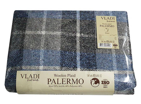 Плед Vladi Palermo 140*200см з бахромою, 2350_daisy_bel_dym_sv, фото 1