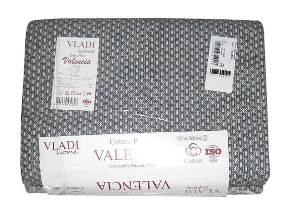 Плед Vladi Валенсія 140*220 з бахромою, 2488_13_boucle_bel_dym, фото 1