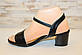 Босоніжки жіночі чорні на підборах Б1645, фото 6