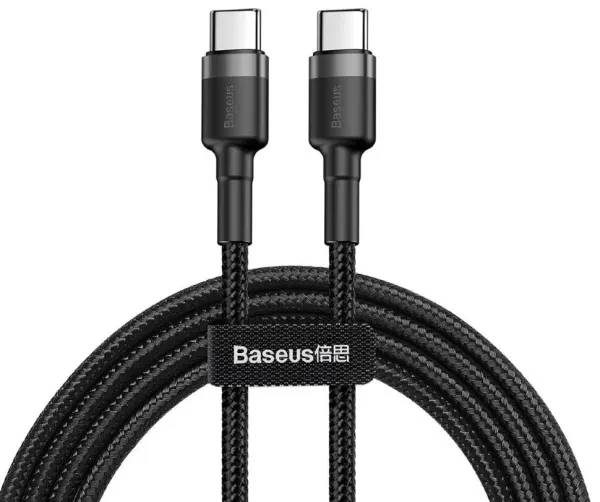 Дата-кабель Baseus Cafule CATKLF-HG1 USB Type C (тато)  -  USB Type C (тато) 2m Black, фото 1