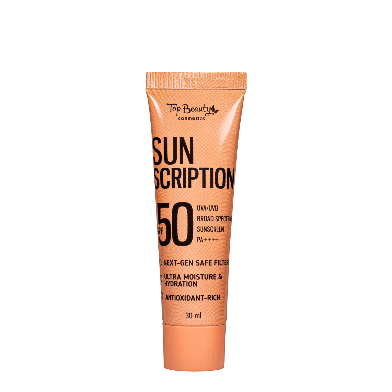Сонцезахисний крем для обличчя з SPF 50 PA++++ Top Beauty Sun Scription, 30 мл, фото 1
