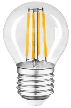 Лампа "Etron Filament Power" прозоре скло LED 1-EFP-1146 G45 12Вт 4200K Е27(10), фото 1