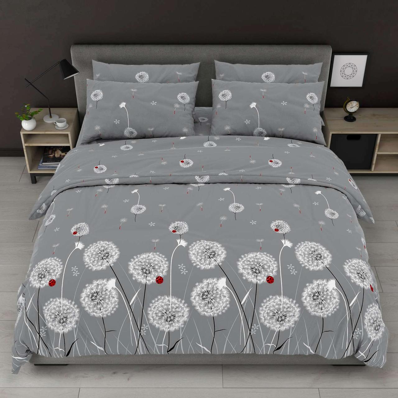 Односпальний комплект з простирадлом на резинці 80х190х20, принт: Бедрик