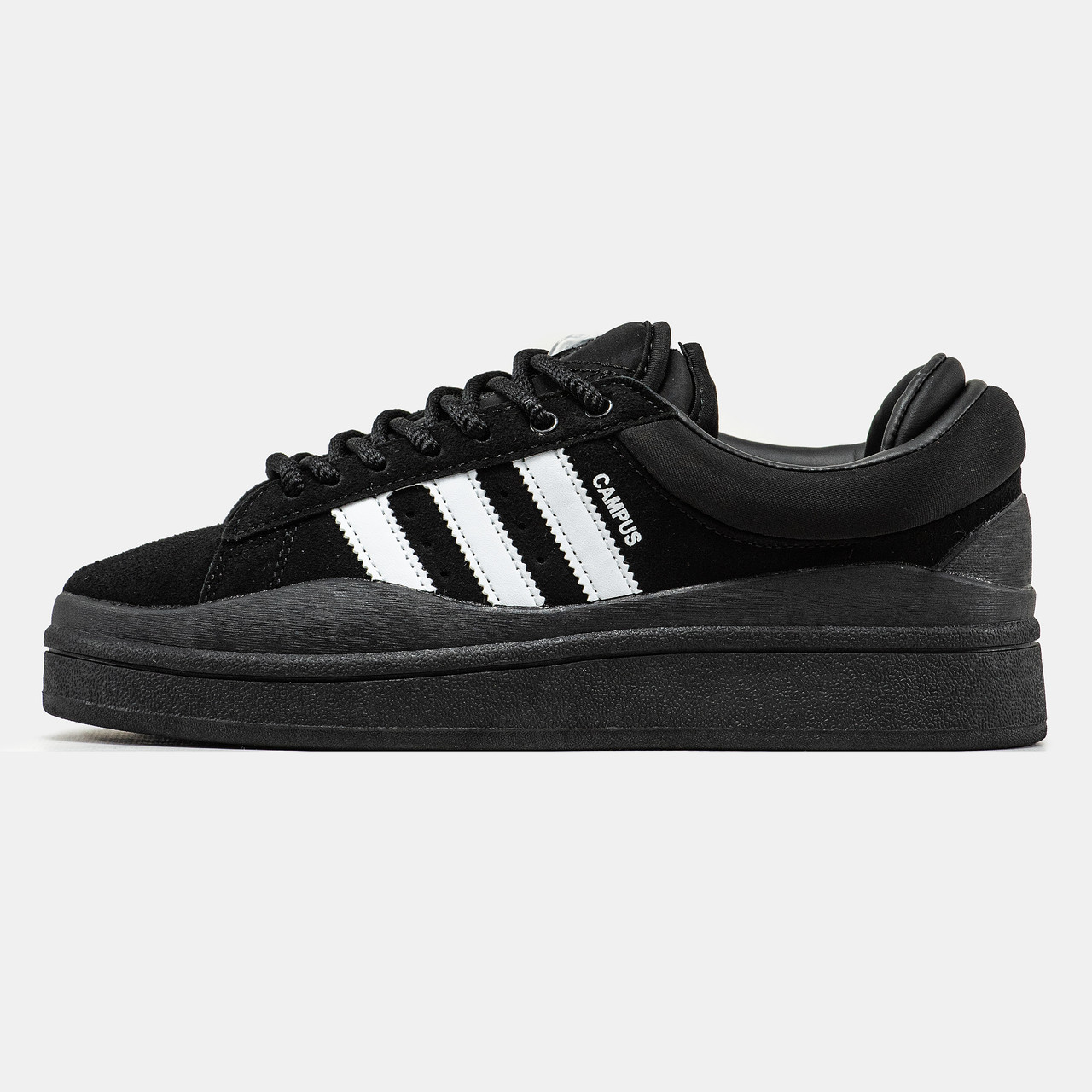Жіночі Кросівки Adidas Campus x Bad Bunny Black White / Адідас Кампус Бед Банні Чорні з Білим