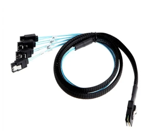 Кабель для компютерних комплектуючих Adaptec 100CM Mini SAS 36P SFF-8087 to 7Pin 4 SATA HDD (SFF80877Pin4SATA)