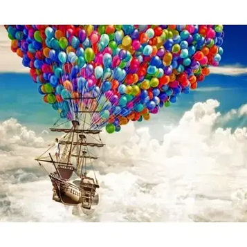Алмазна мозаїка на підрамнику картина стразами 40х50 см DIY Фрегат (SGLE 71283 - F)