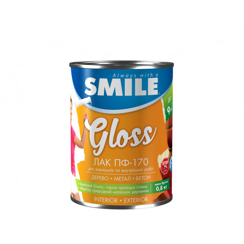 Лак алкидный Smile ПФ-170 для дерева и металла глянцевый (ID#2269027990 ...