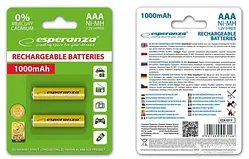 Акумулятор Esperanza EZA101Y Ni-MH AAA 1000 мАг 2 шт