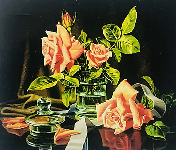 Алмазна мозаїка на підрамнику картина стразами 40х50 см DIY Троянди (SGLE 71285 - F)