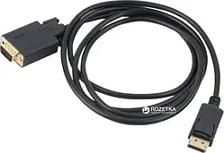 Відео-кабель VALUE S0199 DisplayPort(тато)VGA(тато), 1,8m Black