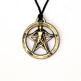 Амулет Пентаграмма Агріппи Бронзове покриття / Амулет Пентаграмма Агріппи Бронзове покриття 2x2 см, фото 2