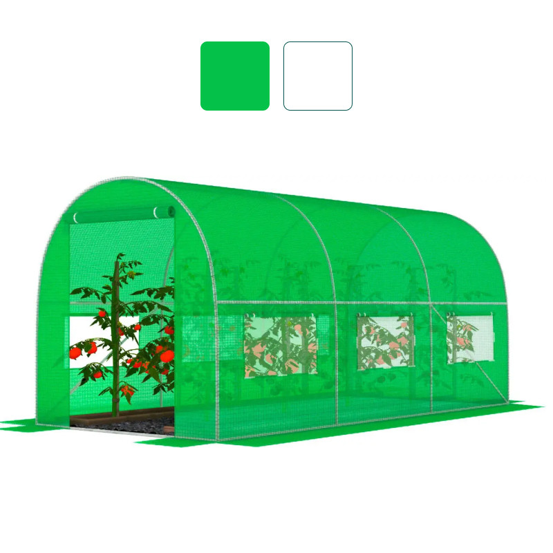 Теплиця садова FunFit Garden 9м2 450х200х200 см парник тунель з вікнами R_2317
