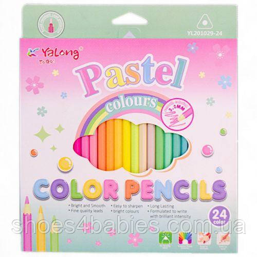 Олівці 24 цв, PASTEL-MACARONS (33322)