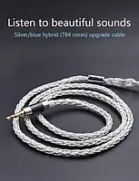 Кабель для навушників Knowledge Zenith Cable 90-8 Silver (2pin, C) (90402370)