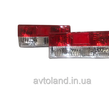 Ліхтарі задній ВАЗ 2107 Тюнінг (червоно-білі) (к-кт 2шт)