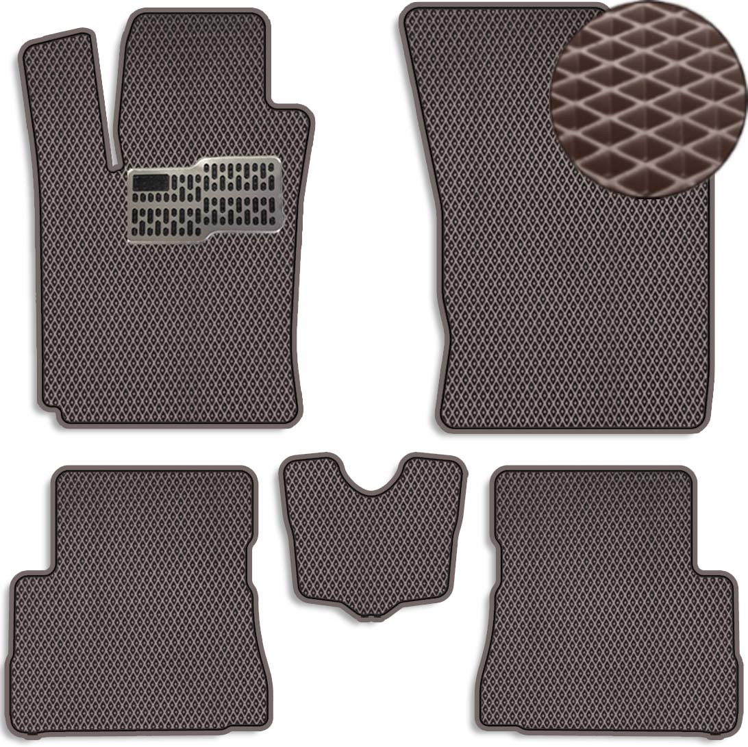 Килимки в салон EVA для Hyundai Getz 2005-2008 з підп'ятником Коричневі 5 шт.