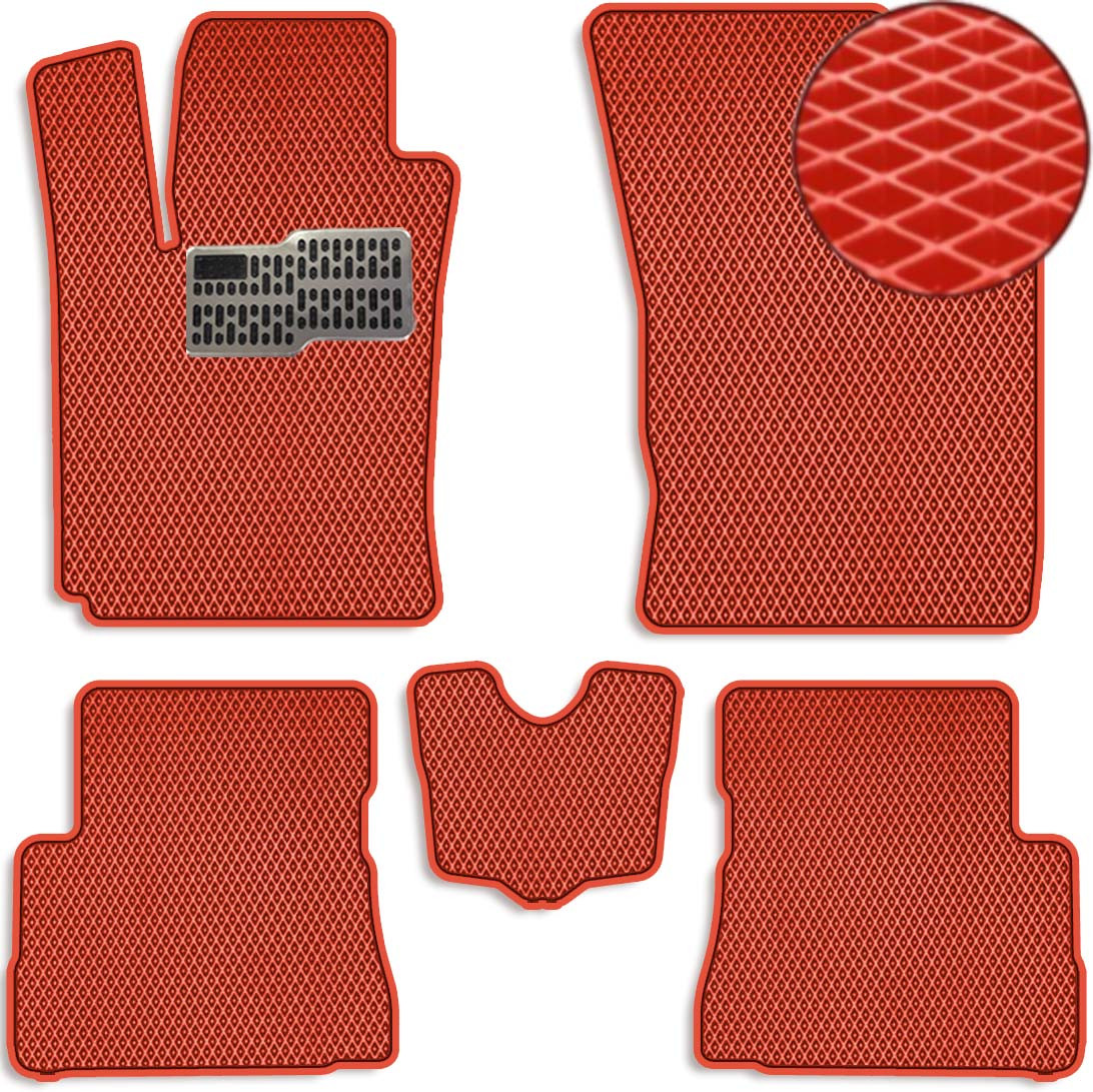 Килимки в салон EVA для Hyundai Getz 2005-2008 з підп'ятником Червоні 5 шт.