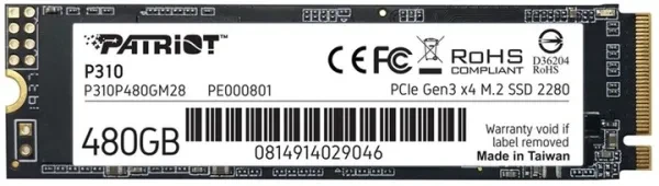 SSD диск Patriot P310 (P310P480GM28) 480GB