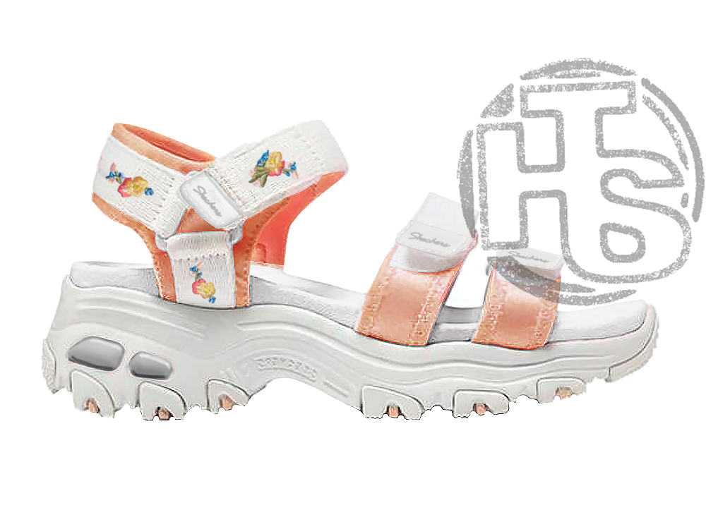 Жіночі сандалії Skechers D'lites Sandals White Pink Flowers ALL04284