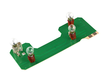 Плата заднього ліхтаря ВАЗ 2107 ліва,  з лампами, WATT