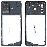 Рамка корпусу Oppo A54 4G (чорна зі склом камери)