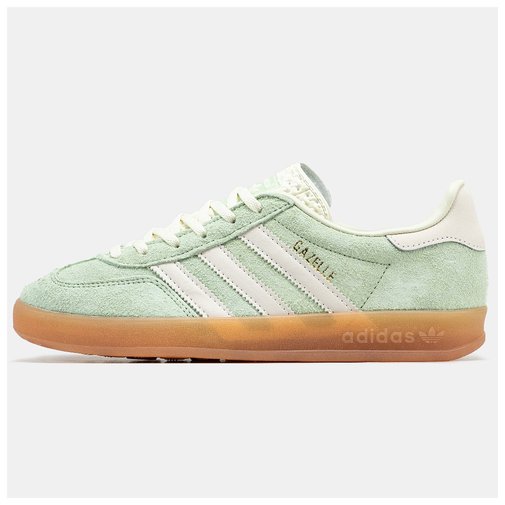Жіночі кросівки Adidas Gazelle Mint White, зелені замшеві кросівки адідас газелі газель, фото 1