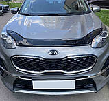 Дефлектор капоту (EuroCap) для Kia Sportage 2015-2021 рр, фото 2