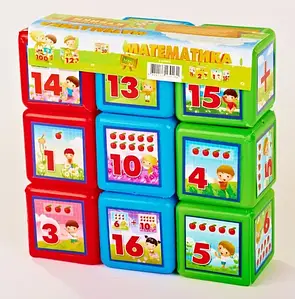 Ігрові кубики MToys 09051 Математика (9 штук)