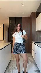 Джинсова   спідниця-шорти лео