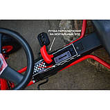 Дитячий педальний велокарт на надувних колесах Bambi M 0645 червоний. Велокартинг веломобіль Формула 1, фото 6